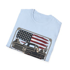 Made in America Truck T-Shirt — "Made in America. Built for the Land." Patriotic Vintage Pickup Tee