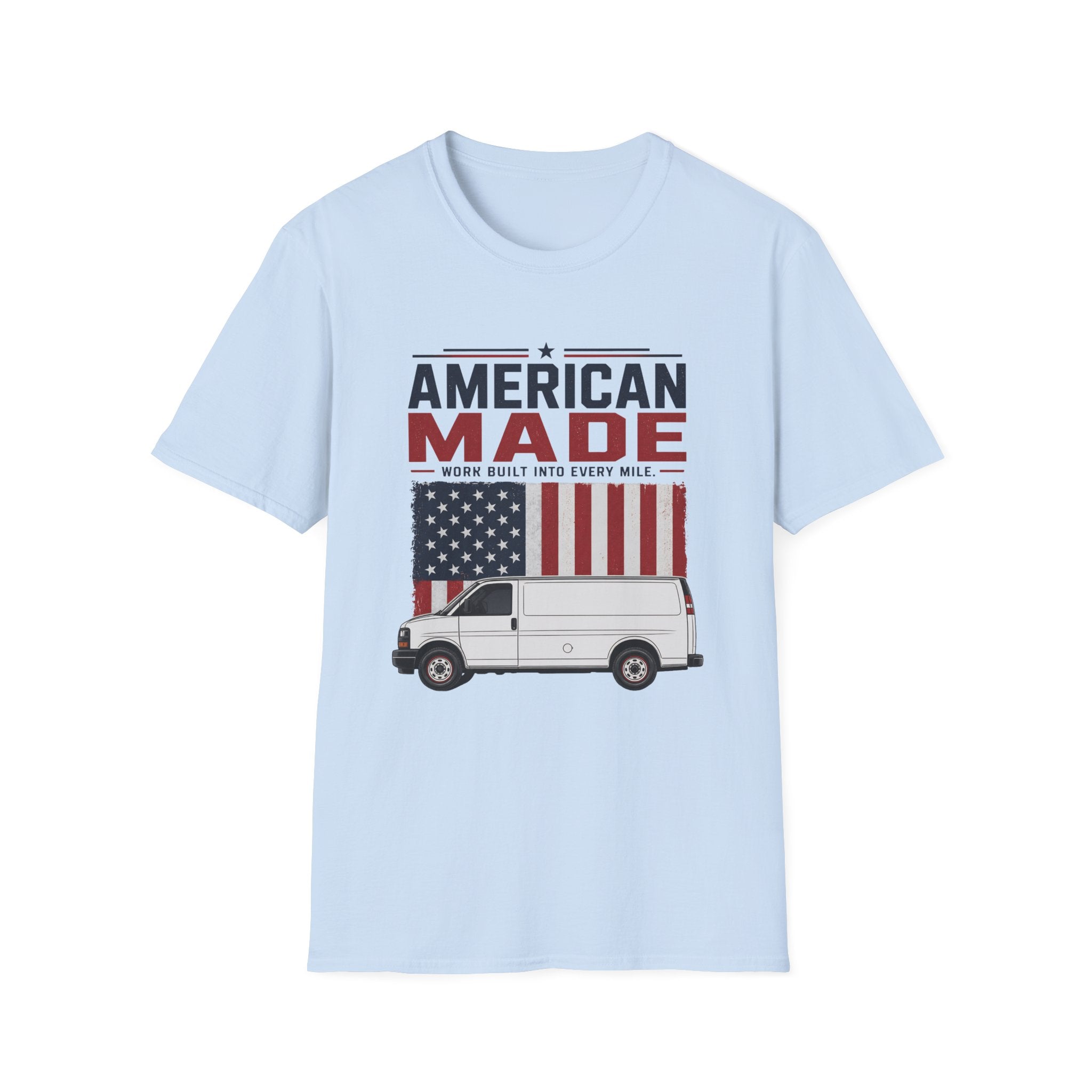 American Made Van T-Shirt — Patriotic USA Work Truck Tee