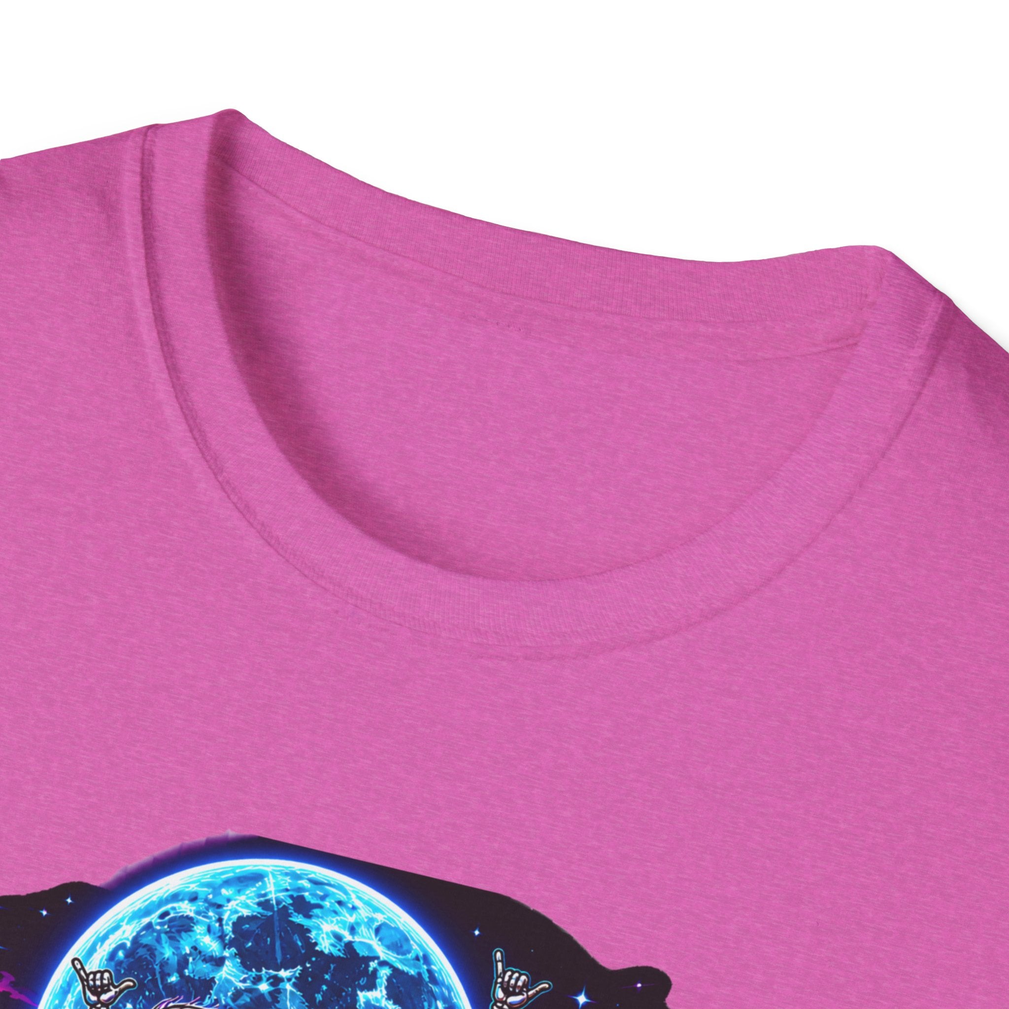 Bone Rattling Surf Tribe T-Shirt — Neon Skull Surf Van Graphic Tee