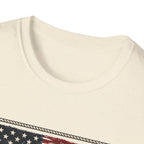 Made in America Truck T-Shirt — "Made in America. Built for the Land." Patriotic Vintage Pickup Tee