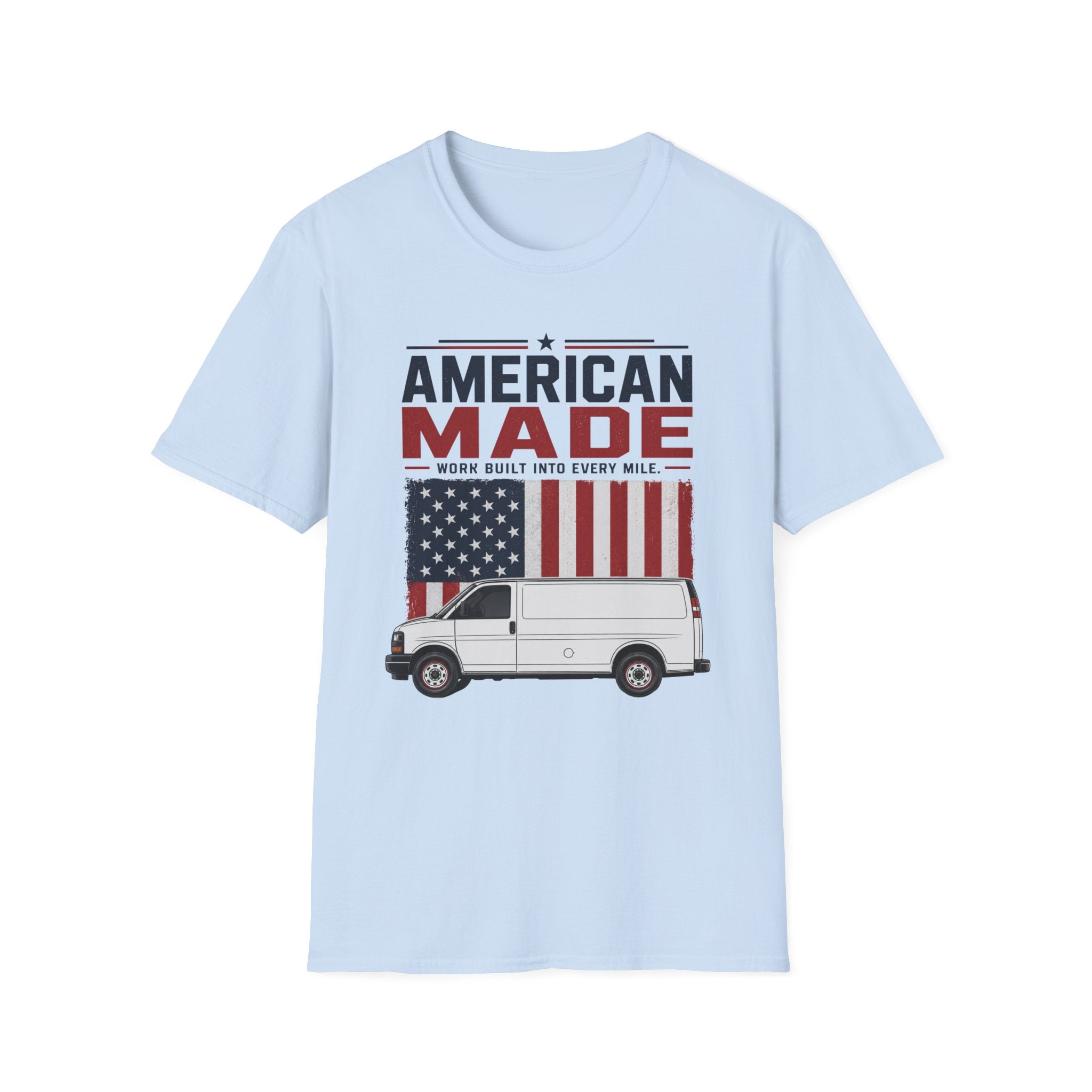 American Made Van T-Shirt — Patriotic USA Work Truck Tee