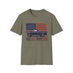 Built Here, Driven Proud Truck T-Shirt — American Flag Vintage Pickup Tee