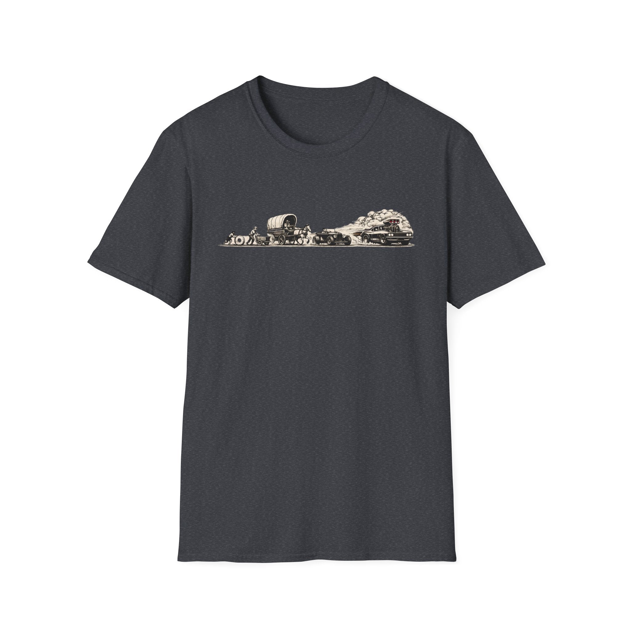Desert Caravan Tee — Vintage Camel & Wagon Silhouette Travel T-Shirt