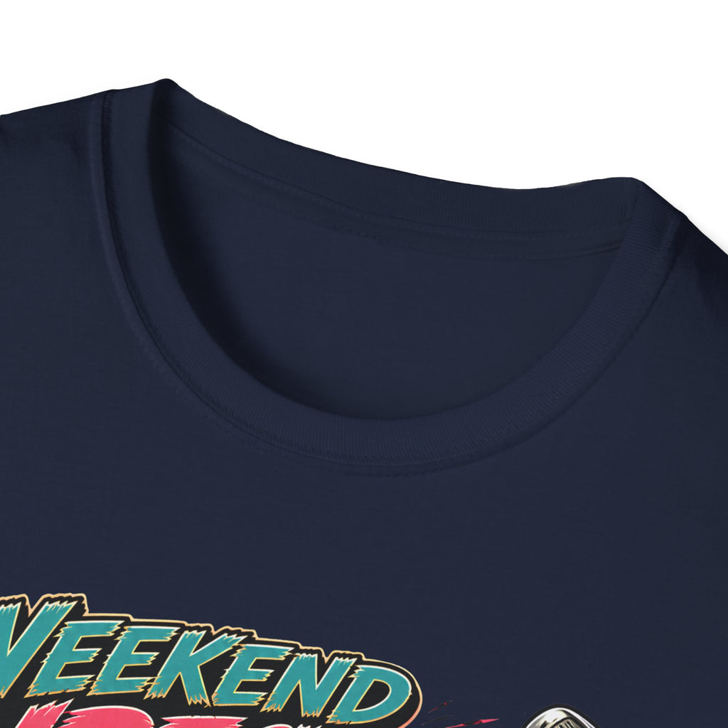 Weekend Wrecker Golf Cart T-Shirt — Retro Tropical Driving Club Tee