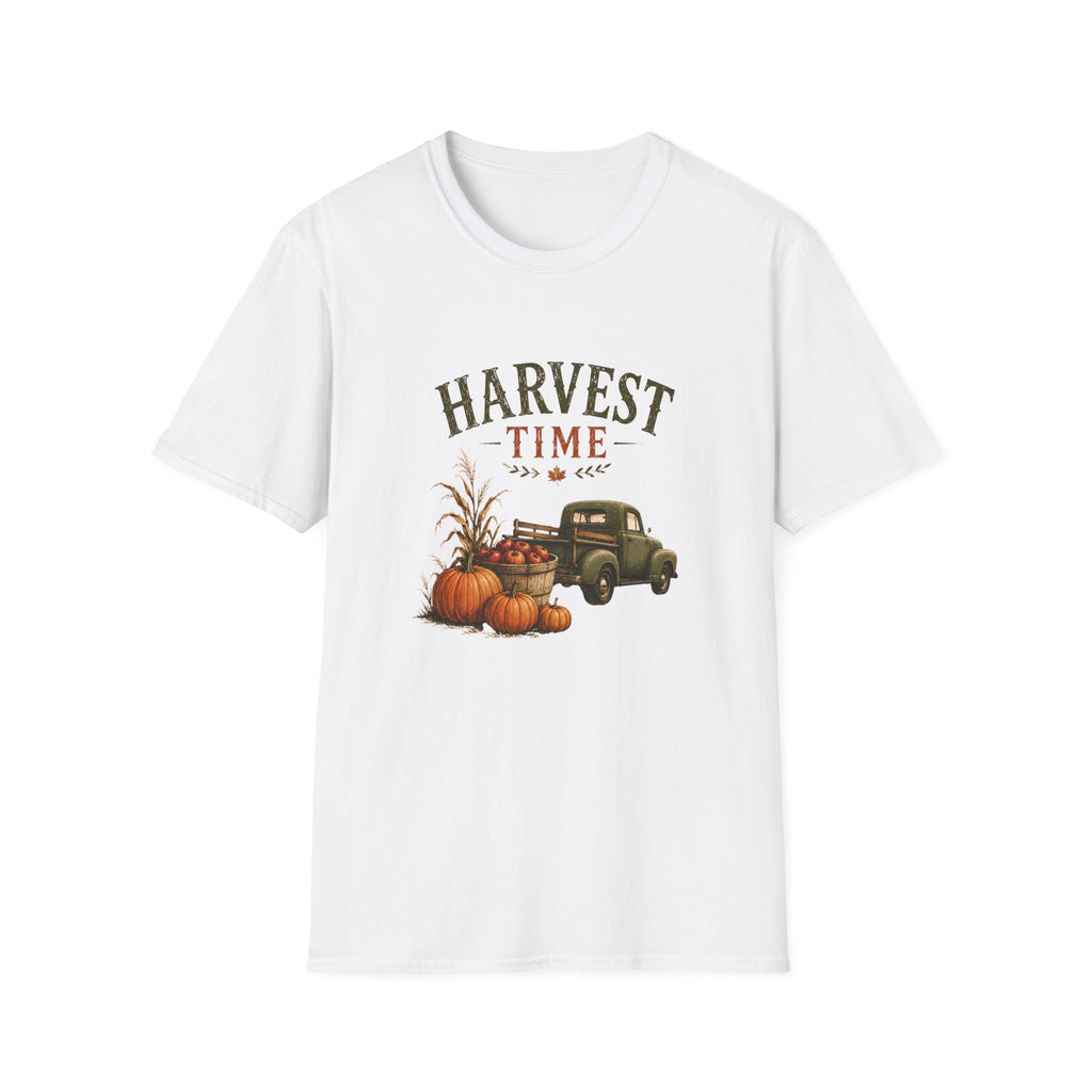 Harvest Time T-Shirt — Vintage Truck, Pumpkins & Fall Farm Design