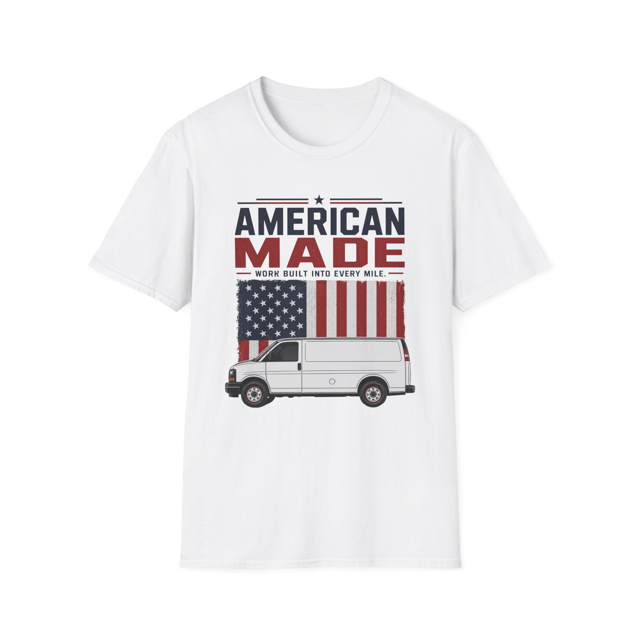 American Made Van T-Shirt — Patriotic USA Work Truck Tee
