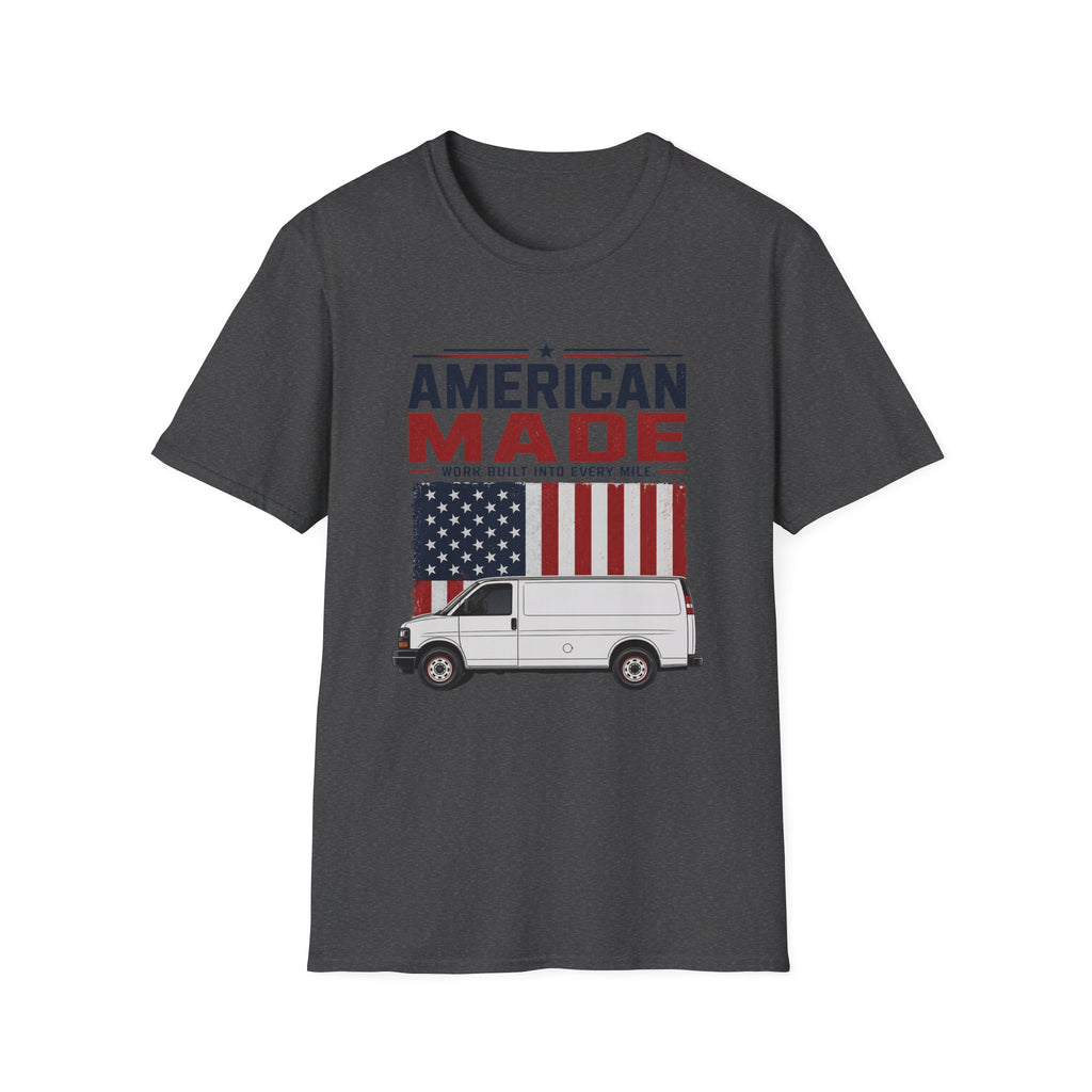 American Made Van T-Shirt — Patriotic USA Work Truck Tee