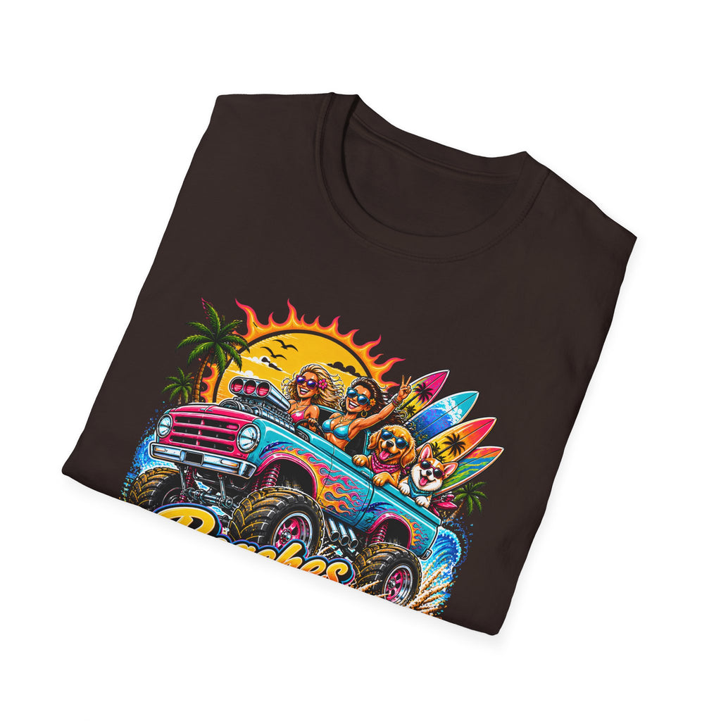 Beaches Do Be Crazy T-Shirt — Retro Surf Road Trip Tee