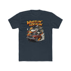 T-Shirt — "Wheelin' & Dealin'" Vintage Hot Rod Wolf Graphic Tee