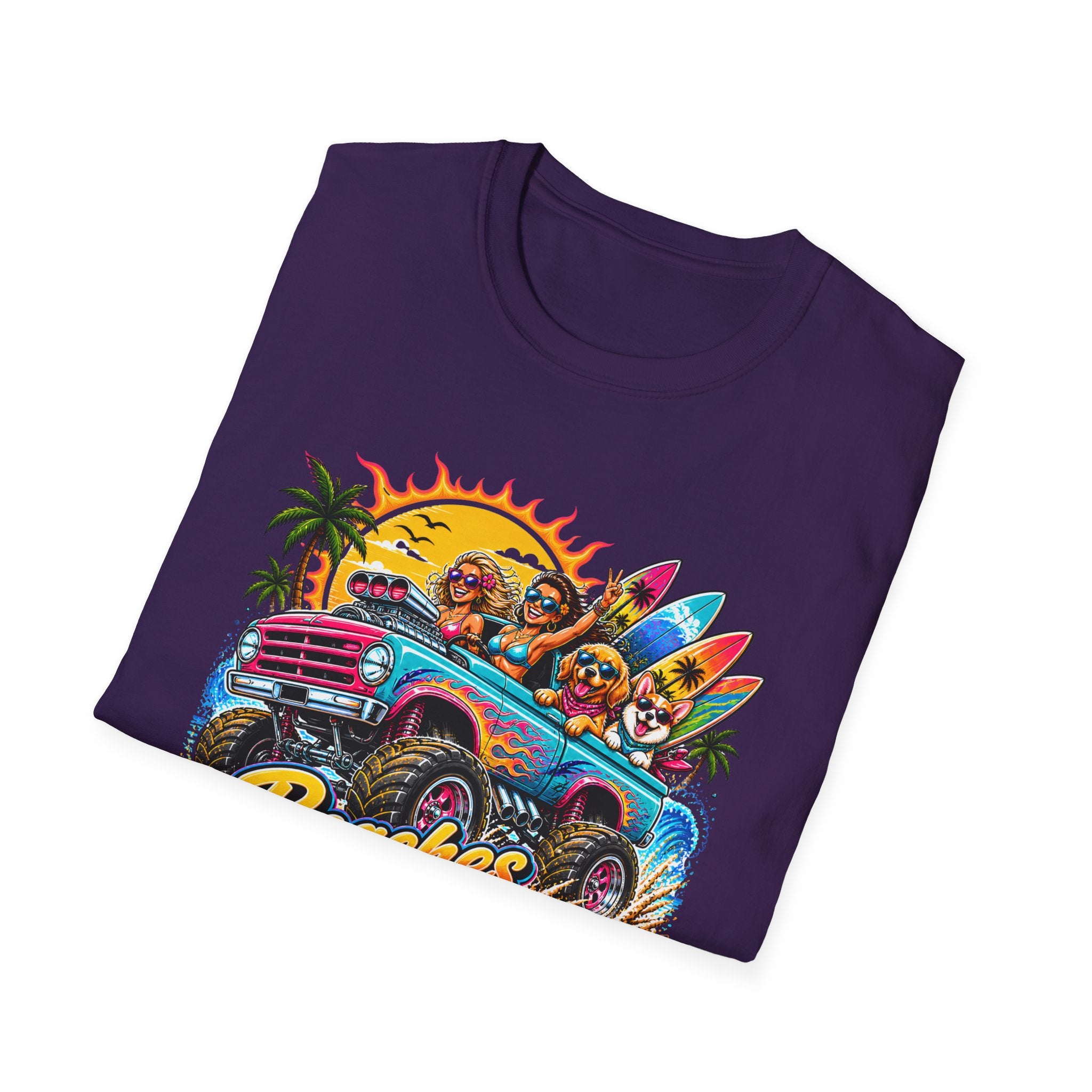 Beaches Do Be Crazy T-Shirt — Retro Surf Road Trip Tee