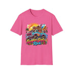 Surfer Girls Rock T-Shirt — Retro Beach Skull Surfboard Tee