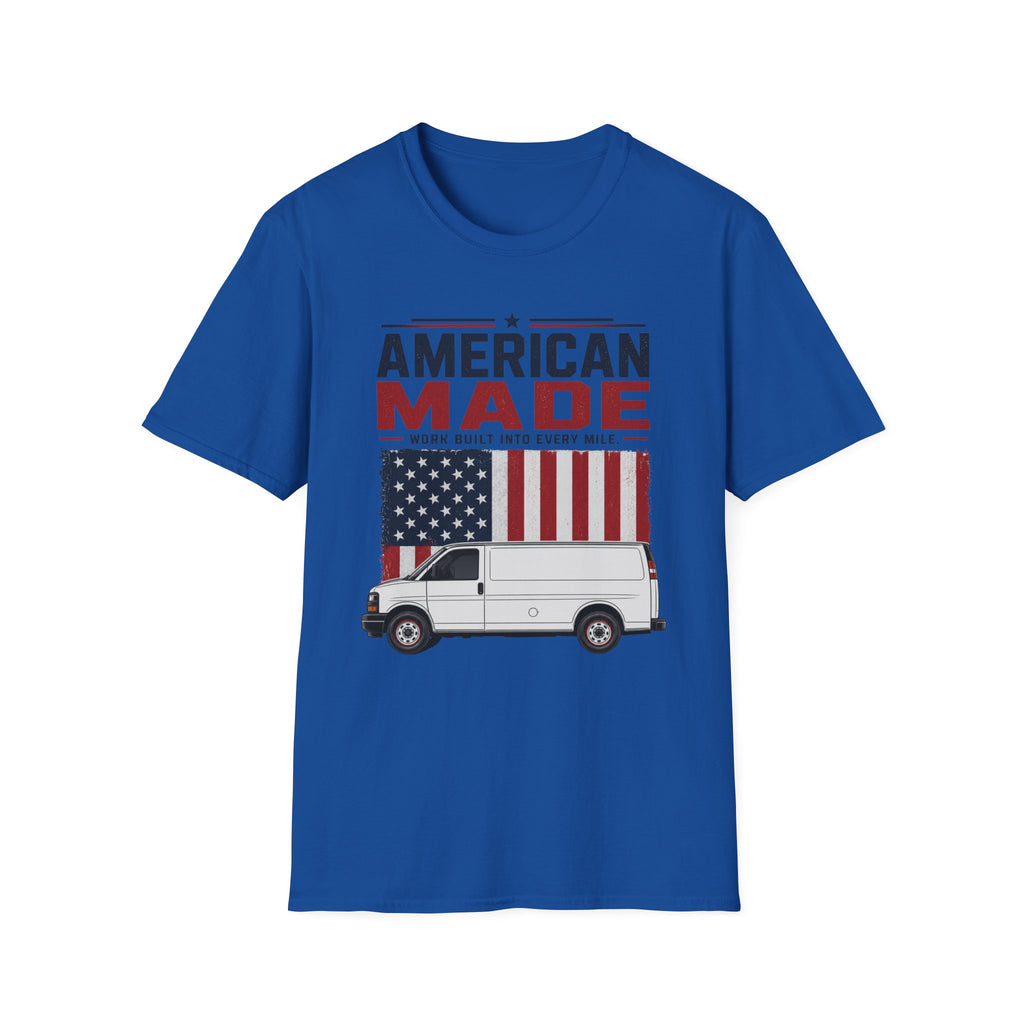 American Made Van T-Shirt — Patriotic USA Work Truck Tee