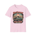Bad Decisions Start Here Vintage Muscle Car T-Shirt — "Full Tank No Plan"
