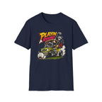 Golf Cart T-Shirt — "Playin' Around" Retro Cartoon Driving Design