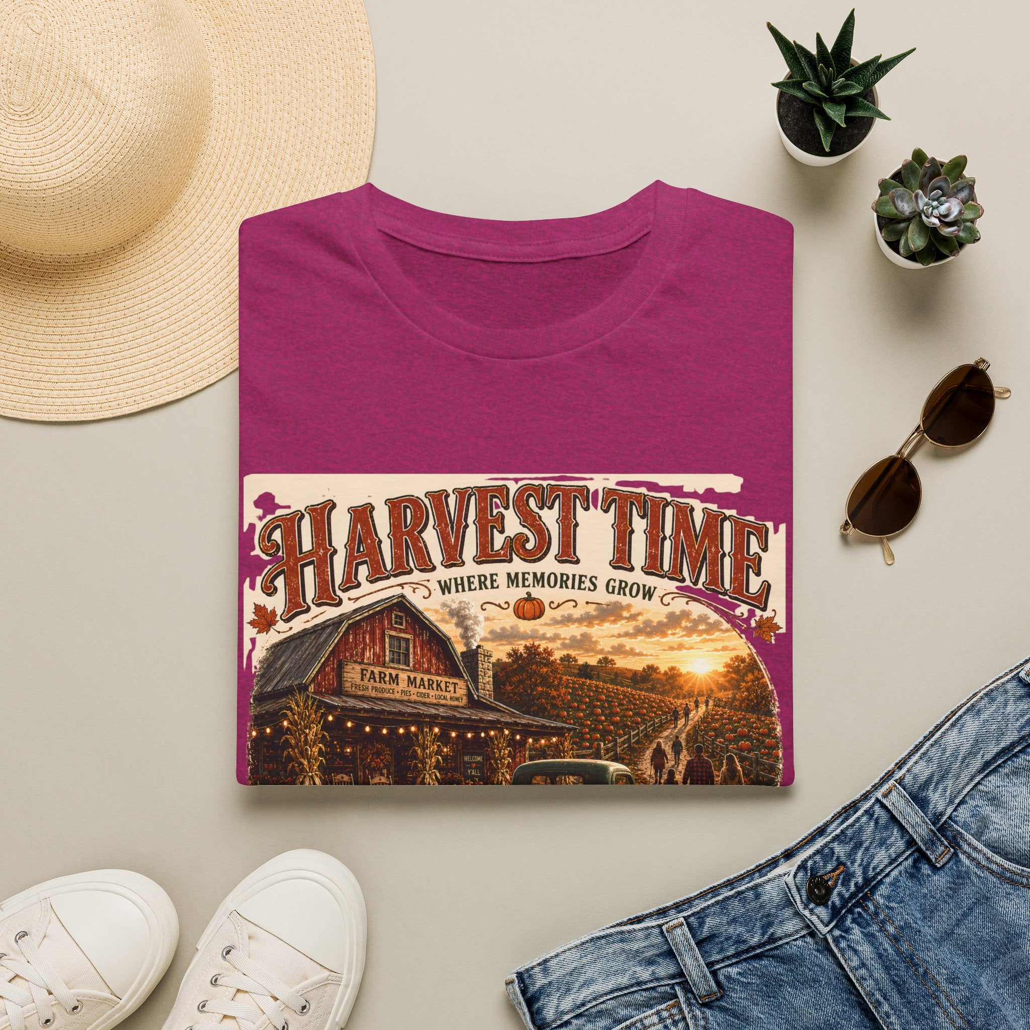 Harvest Time T-Shirt — Vintage Farm Market Fall Tee
