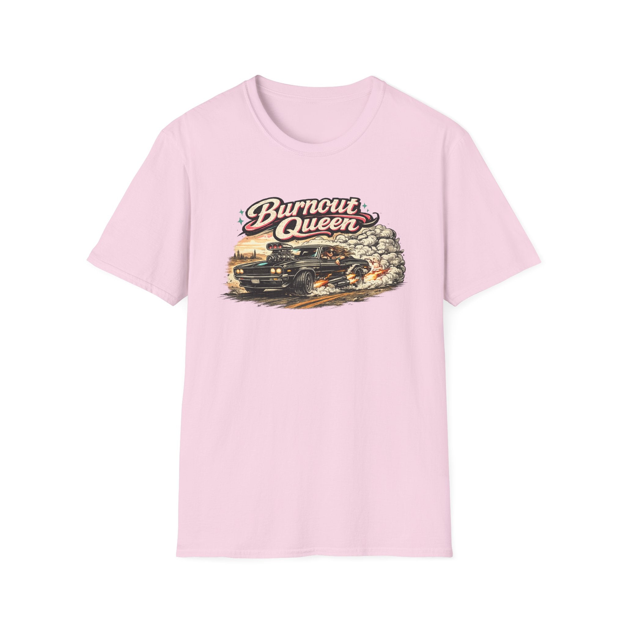 Burnout Queen T-Shirt — Vintage Muscle Car Graphic Tee