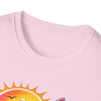 Surfer Girls Rock T-Shirt — Retro Beach Skull Surfboard Tee
