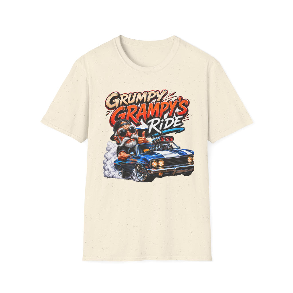 Grumpy Grampy’s Ride T-Shirt — Retro Grandpa Car Racing Tee