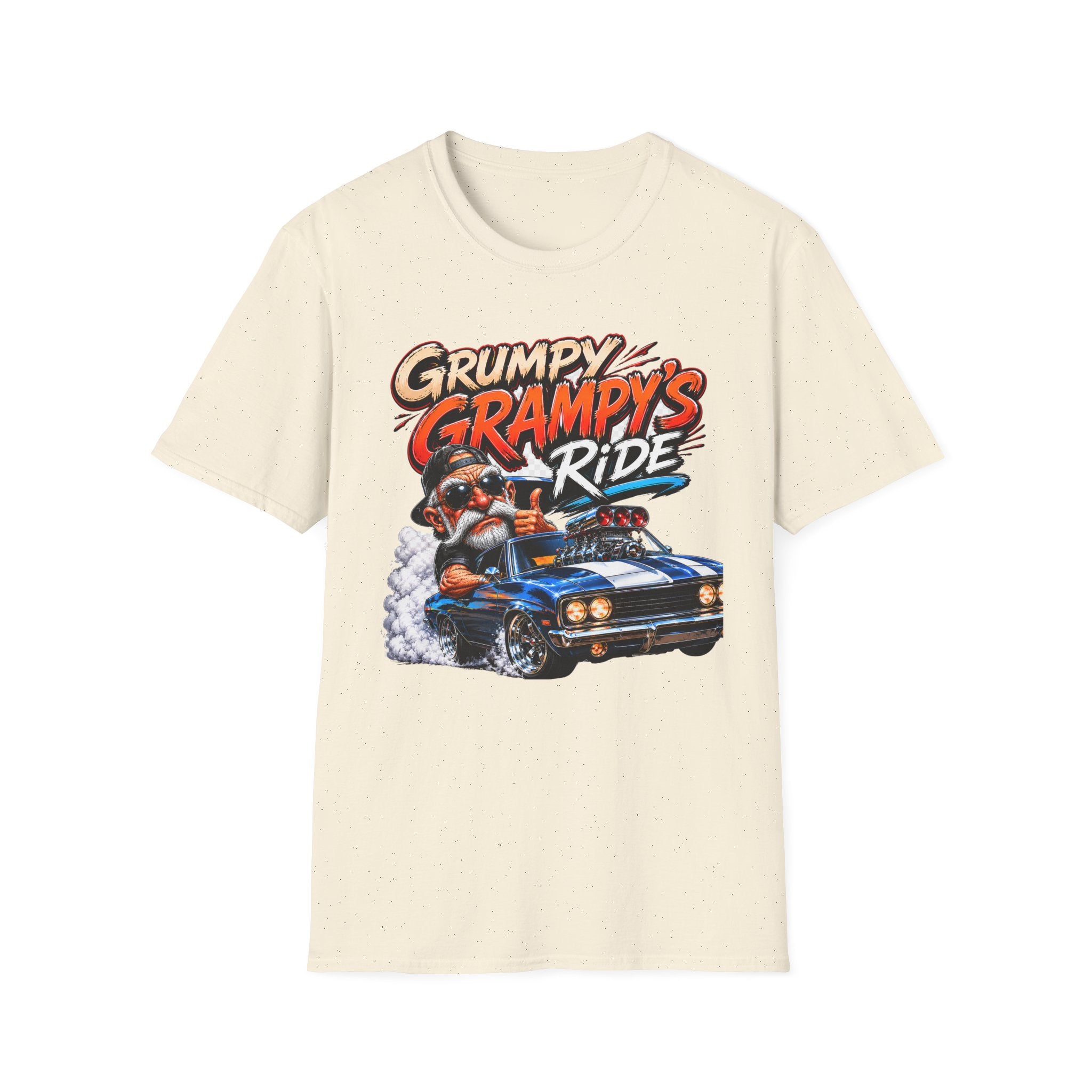 Grumpy Grampy’s Ride T-Shirt — Retro Grandpa Car Racing Tee