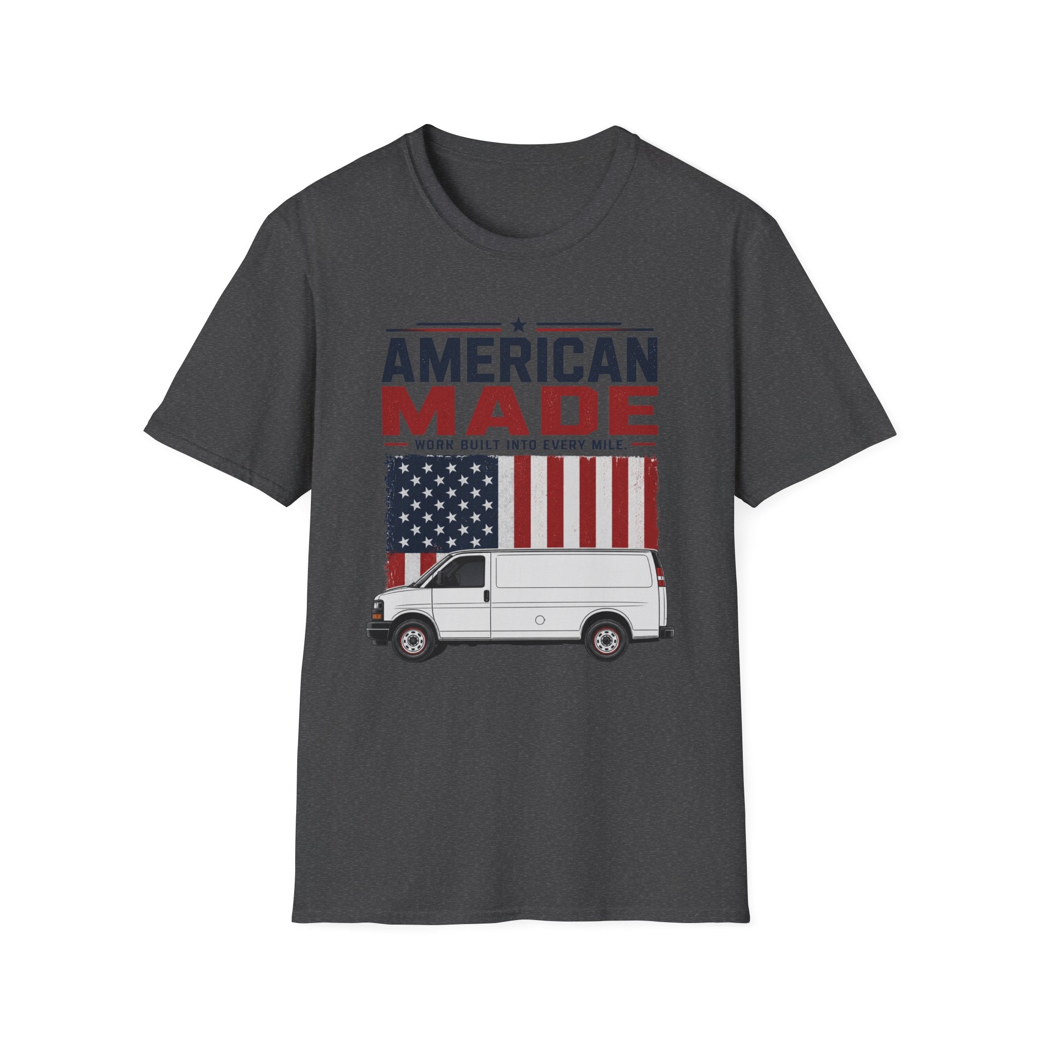 American Made Van T-Shirt — Patriotic USA Work Truck Tee