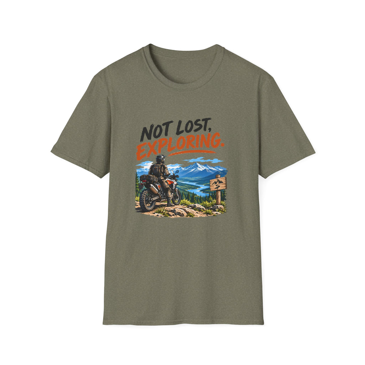 Not Lost, Exploring Motorcycle Adventure T-Shirt