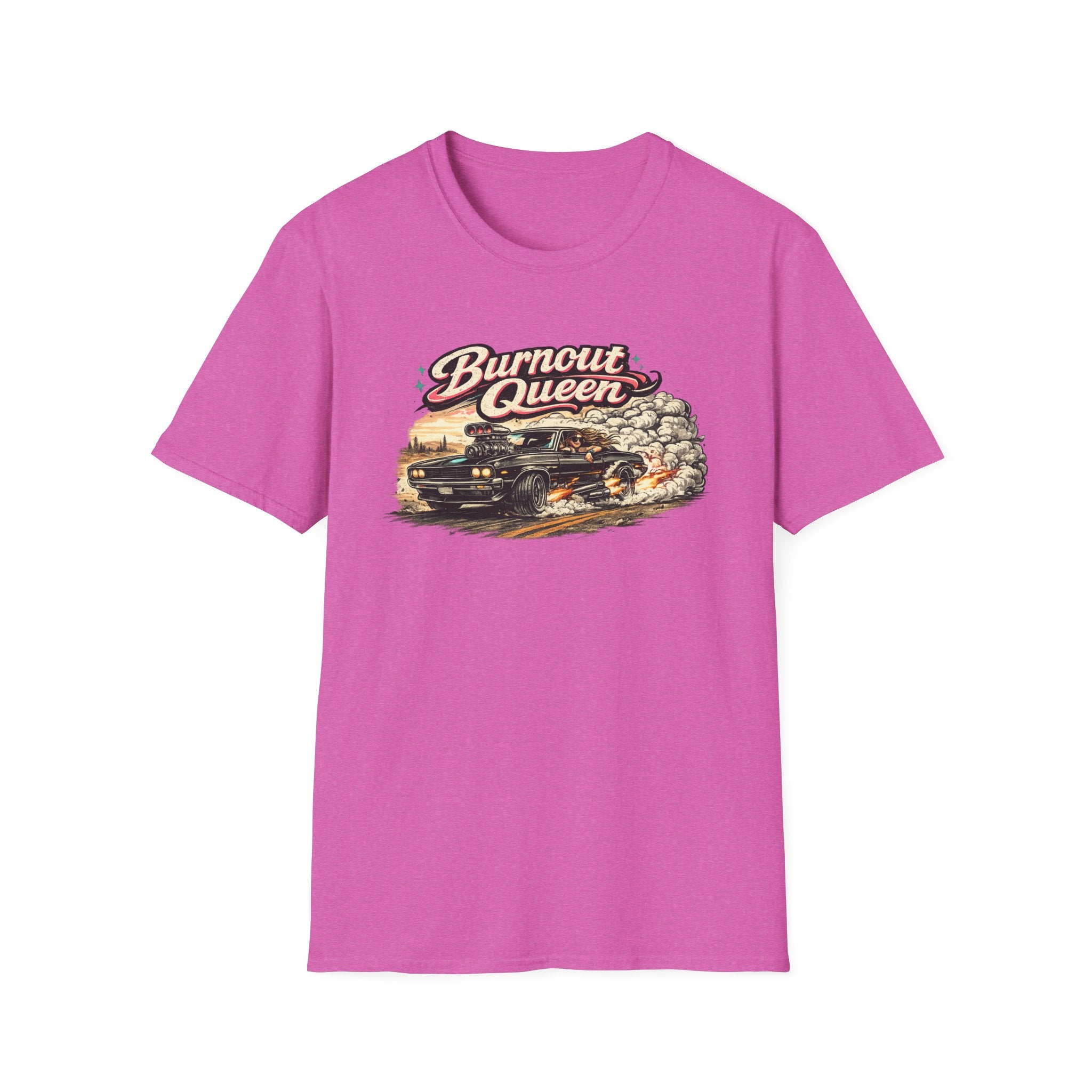 Burnout Queen T-Shirt — Vintage Muscle Car Graphic Tee