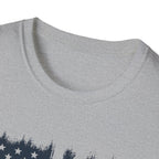 Vintage Hot Rod T-Shirt with Distressed American Flag