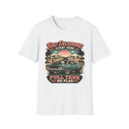 Bad Decisions Start Here Vintage Muscle Car T-Shirt — "Full Tank No Plan"
