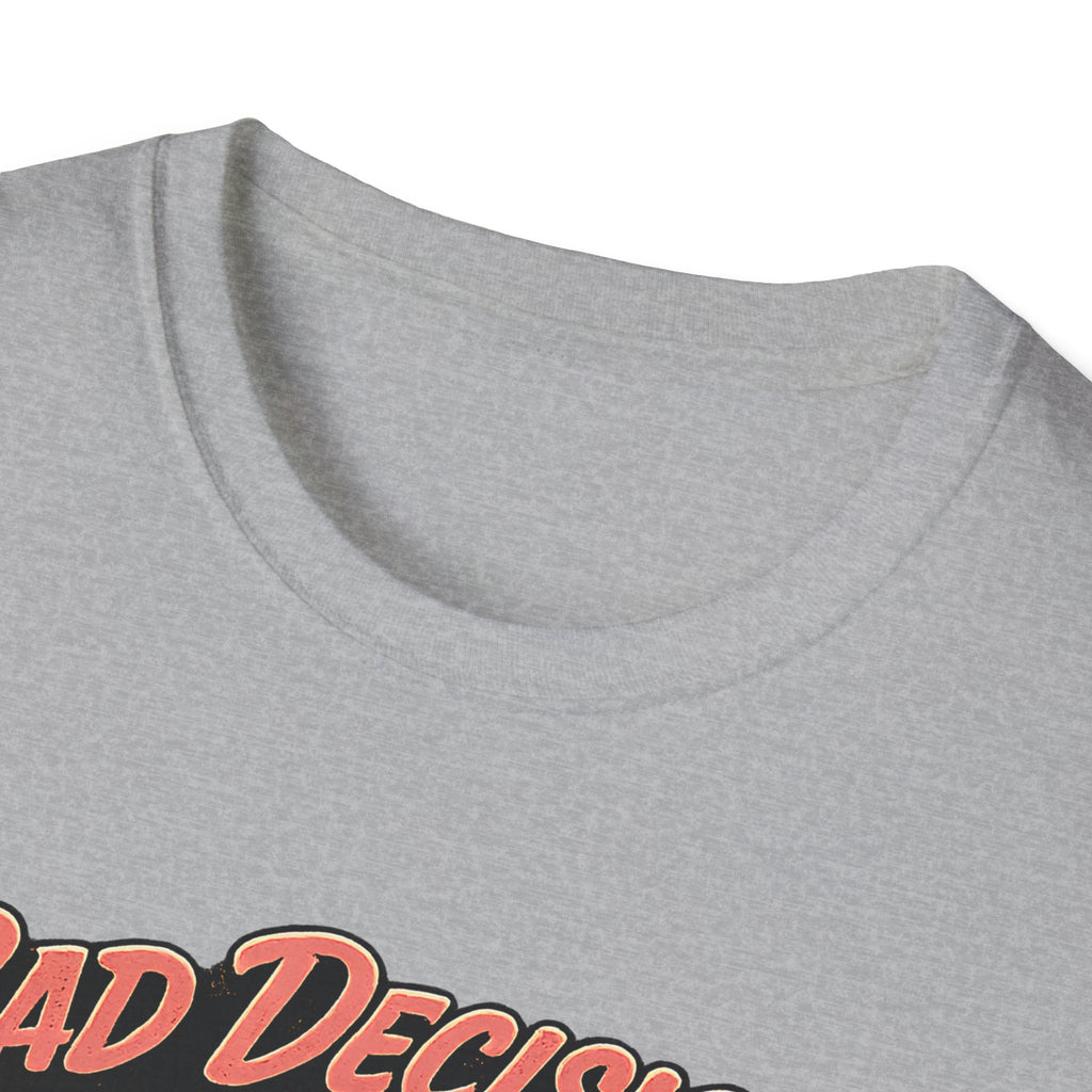 Bad Decisions Start Here Vintage Muscle Car T-Shirt — "Full Tank No Plan"