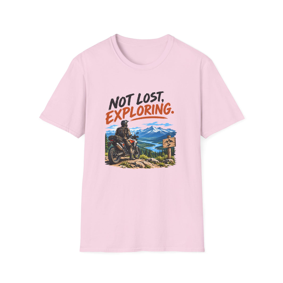 Not Lost, Exploring Motorcycle Adventure T-Shirt