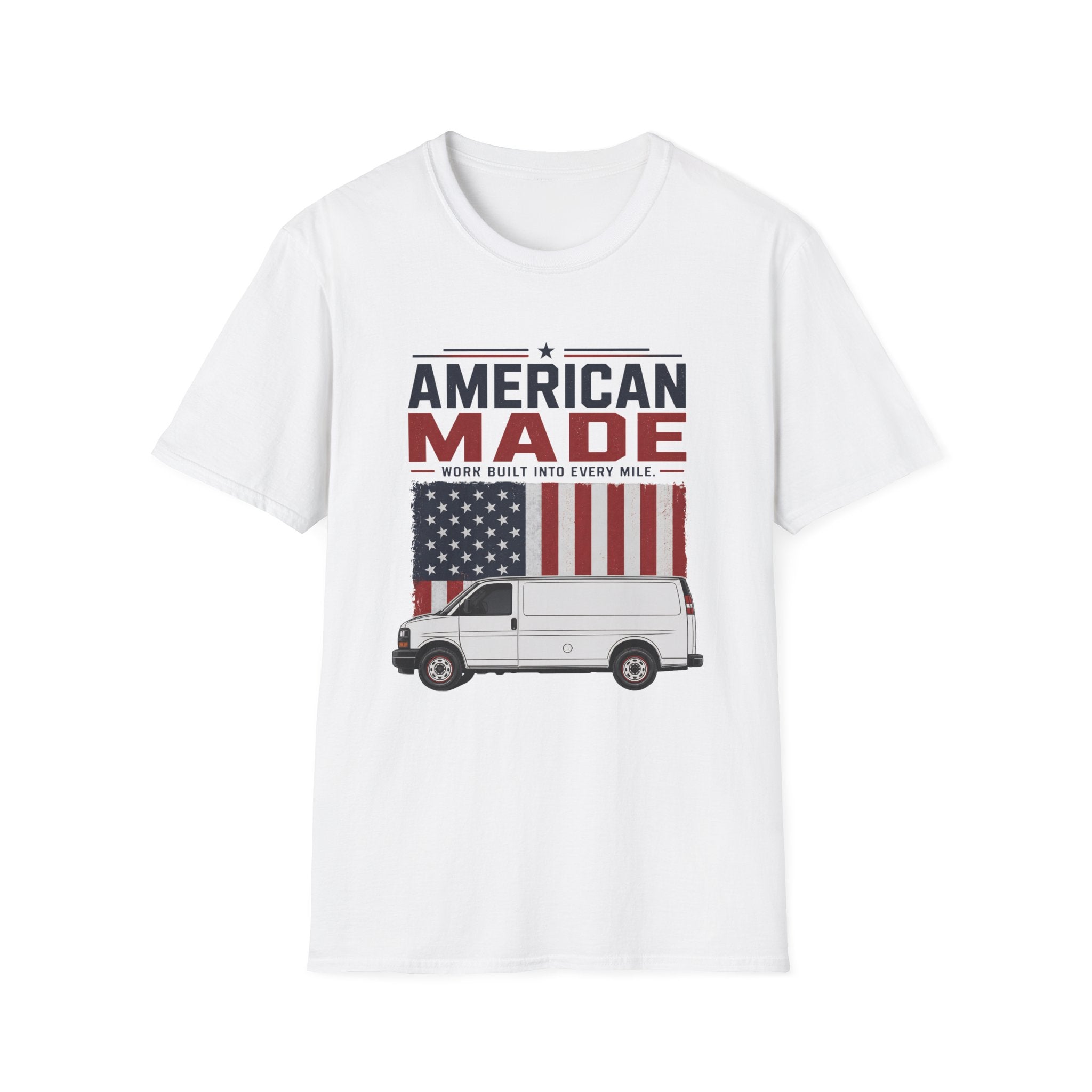 American Made Van T-Shirt — Patriotic USA Work Truck Tee