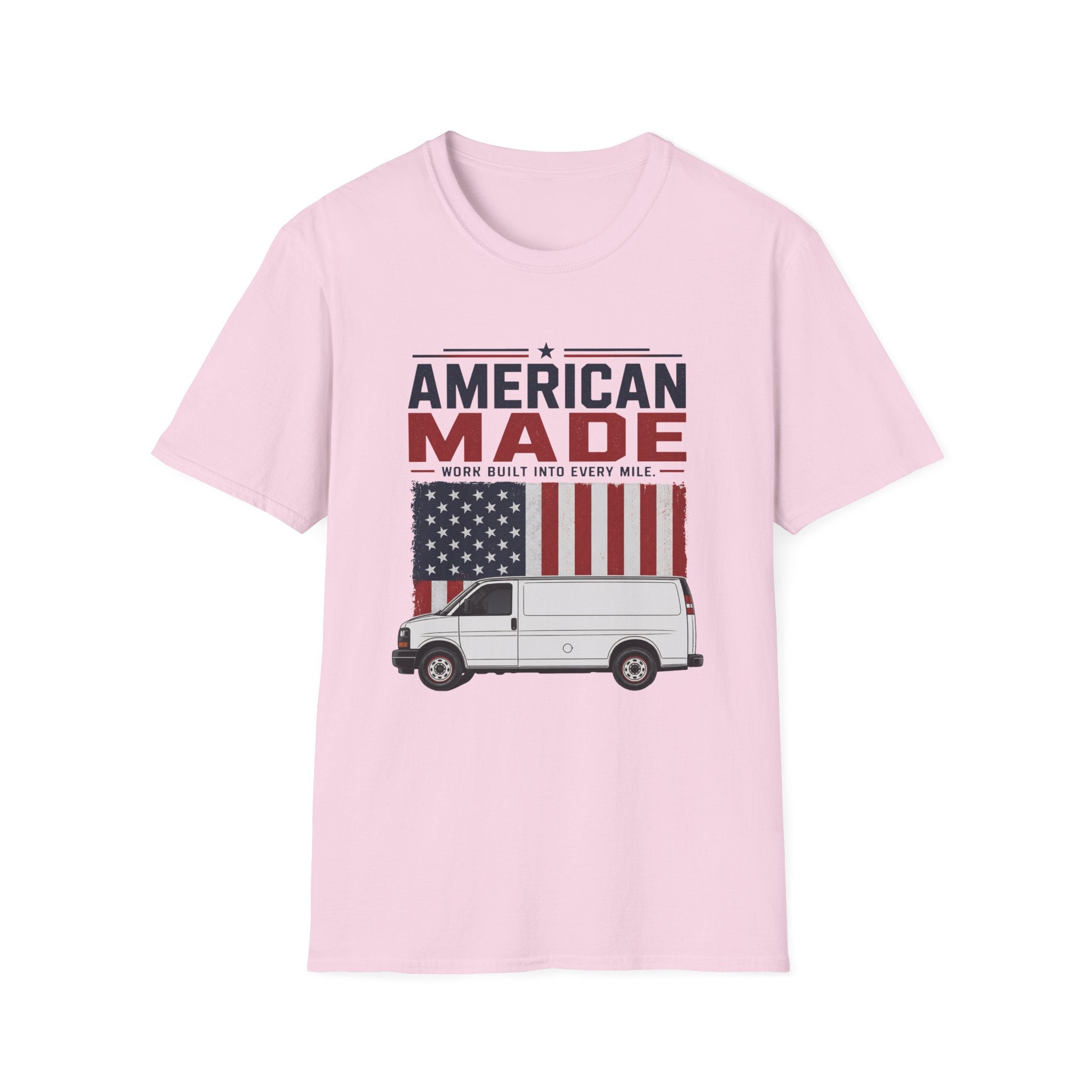 American Made Van T-Shirt — Patriotic USA Work Truck Tee