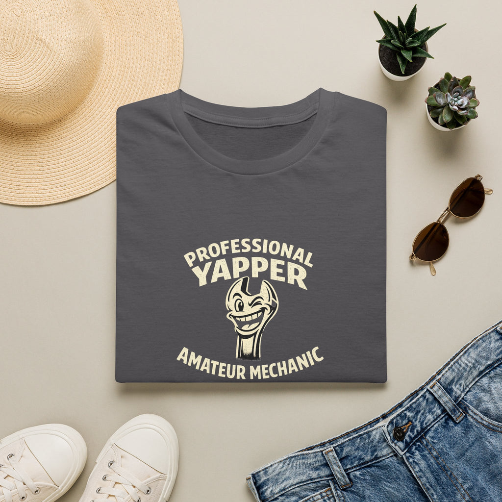 T-Shirt — "Professional Yapper, Amateur Mechanic" Funny Mechanic Tee
