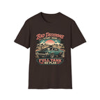 Bad Decisions Start Here Vintage Muscle Car T-Shirt — "Full Tank No Plan"