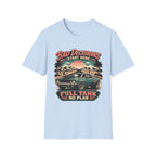 Bad Decisions Start Here Vintage Muscle Car T-Shirt — "Full Tank No Plan"