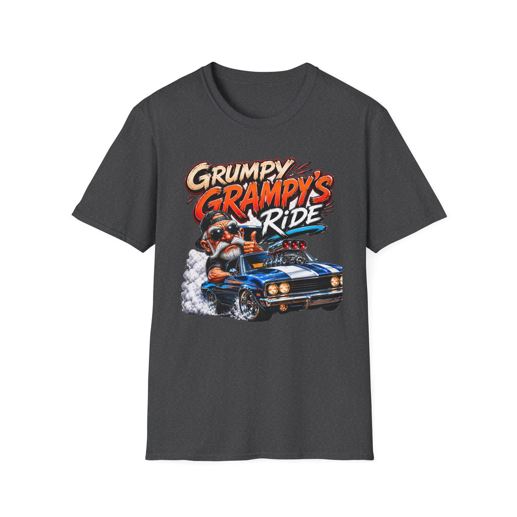 Grumpy Grampy’s Ride T-Shirt — Retro Grandpa Car Racing Tee