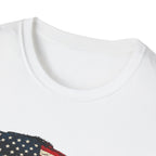 American Hot Rod T-Shirt – Vintage Flag Car Graphic