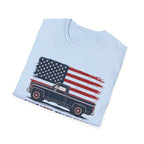 Built Here, Driven Proud Truck T-Shirt — American Flag Vintage Pickup Tee