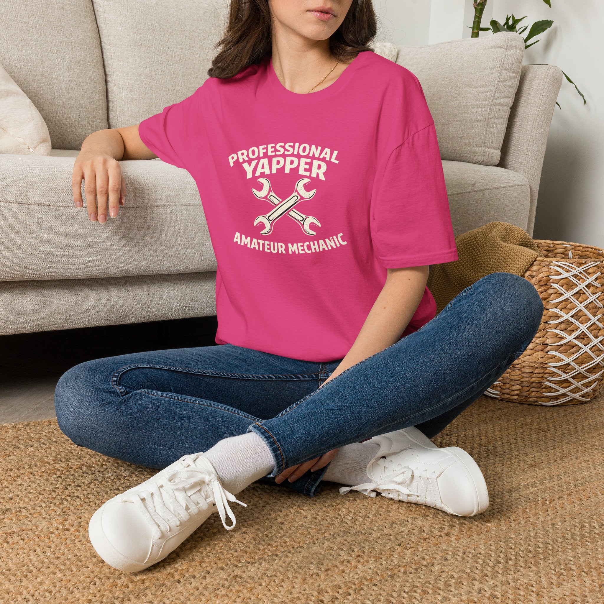 Professional Yapper T-Shirt — “Professional Yapper Amateur Mechanic” Funny Mechanic Tee