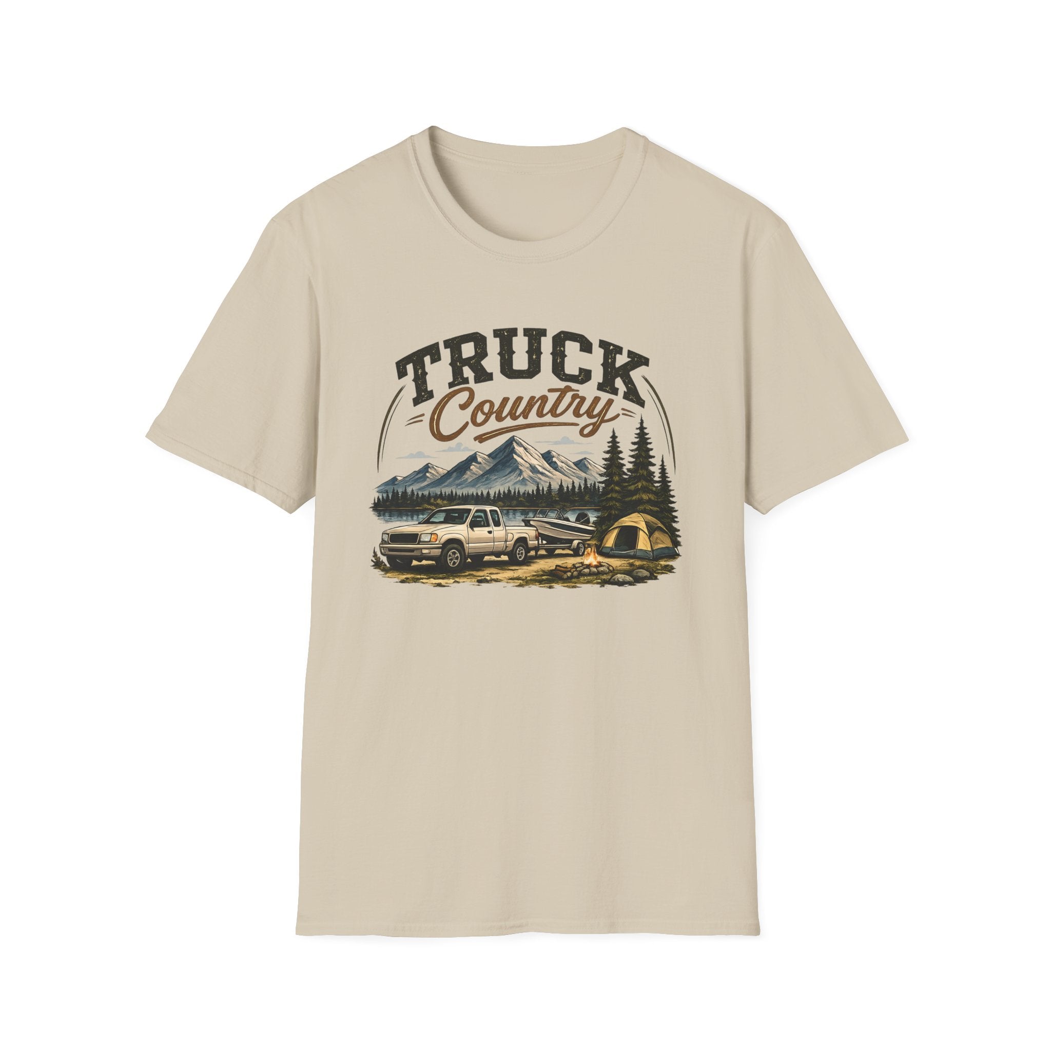 Truck Country T-Shirt — Vintage Mountain Camping Truck Graphic Tee