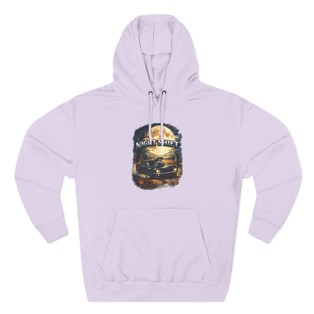 Night Drive Graphic Hoodie — 'Night Shift' Vintage Car Fleece Pullover
