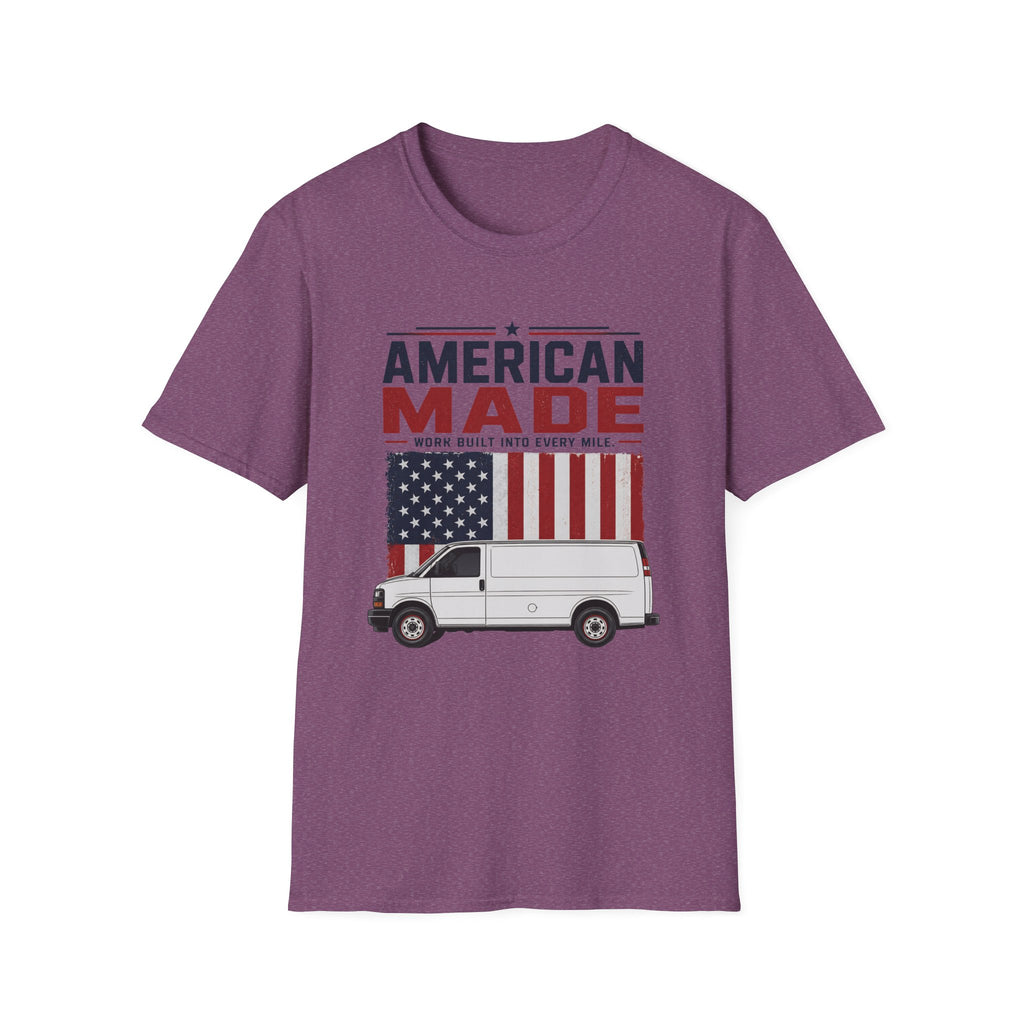 American Made Van T-Shirt — Patriotic USA Work Truck Tee
