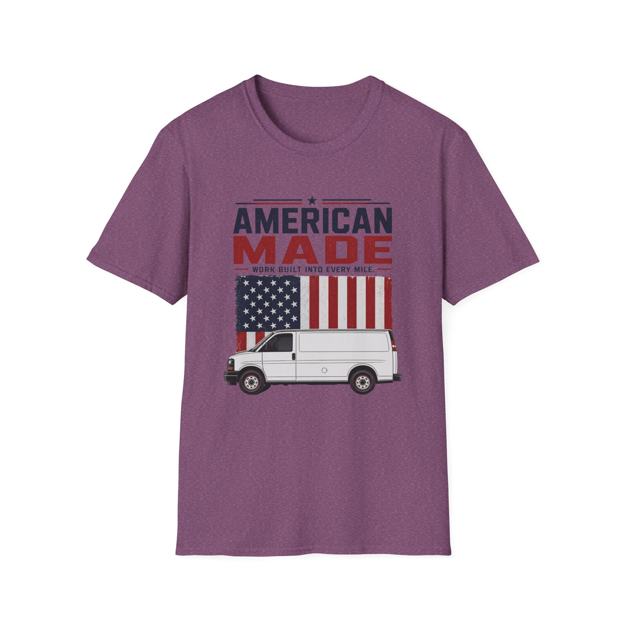 American Made Van T-Shirt — Patriotic USA Work Truck Tee