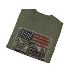 Made in America Truck T-Shirt — "Made in America. Built for the Land." Patriotic Vintage Pickup Tee