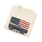Built Here, Driven Proud Truck T-Shirt — American Flag Vintage Pickup Tee