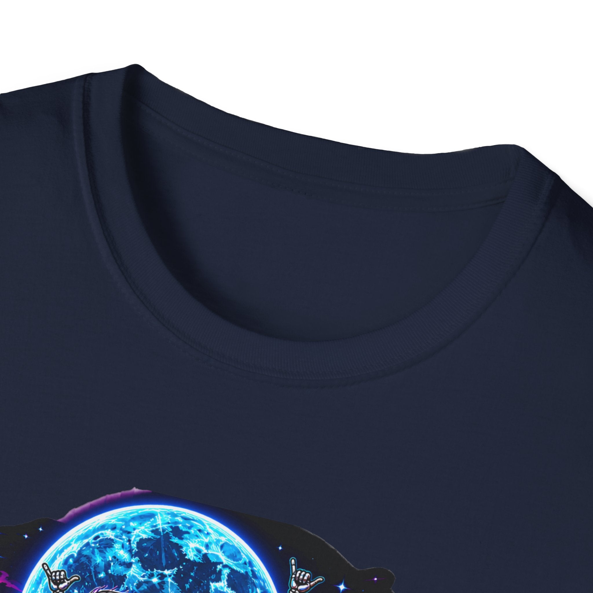 Bone Rattling Surf Tribe T-Shirt — Neon Skull Surf Van Graphic Tee