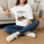 Harvest Time T-Shirt — Vintage Truck, Pumpkins & Fall Farm Design