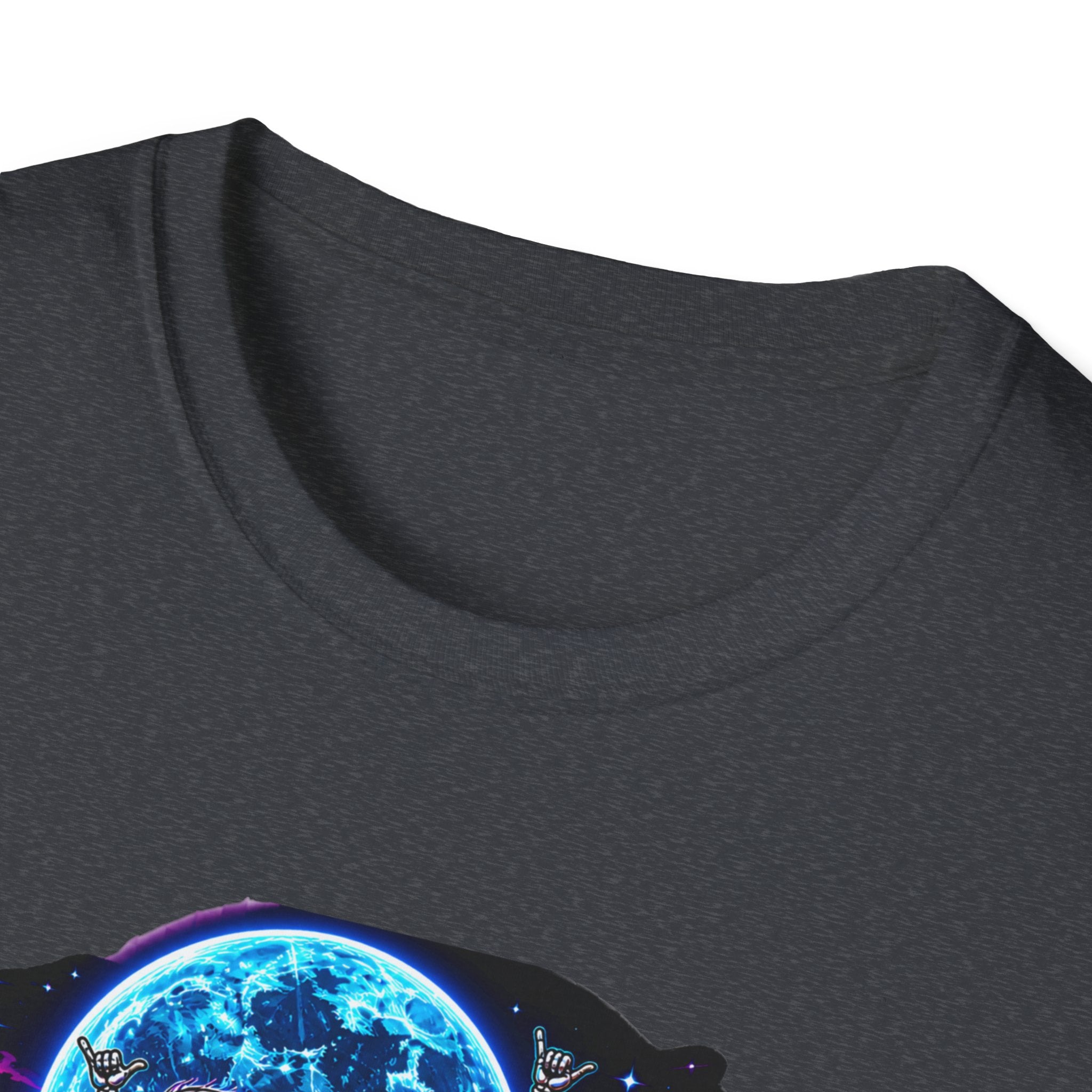 Bone Rattling Surf Tribe T-Shirt — Neon Skull Surf Van Graphic Tee