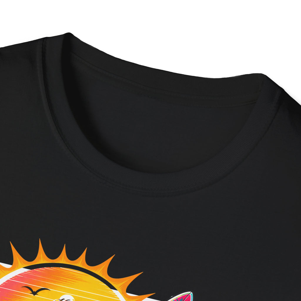 Surfer Girls Rock T-Shirt — Retro Beach Skull Surfboard Tee