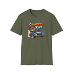 Grandpa's Ride T-Shirt — Vintage Muscle Car & Dog Graphic Gift